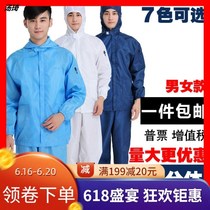 Protective clothing one-piece body dust-free electrostatic clothing dustproof work farm anti-static clothing spray paint clean clothing women