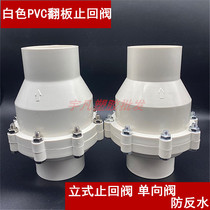 Kitchen sewer check valve flip plate check valve pvc75 90 110 drain pipe anti-water anti-odor