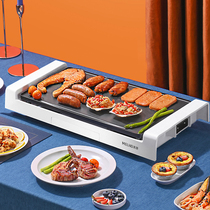 Meiling electric baking tray barbecue tray Indoor electric oven non-stick barbecue pot Barbecue machine smoke-free Korean household barbecue grill