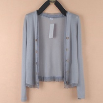 2021 summer knit shorts small outside lap large code thin cardiovert long sleeve sunscreen sunscreen sunscreen