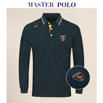 American Paul golf clothing Men Outdoor Leisure Sports long sleeve T-shirt middle-aged dad lapel polo shirt Cotton