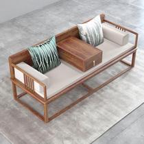 Kyocera mahogany furniture Hedgehog rosewood Arhat bed Solid wood old elm sofa combination Flower Su Li Chinese single bed