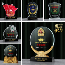 Creative Crystal Veterans Souvenirs Veterans Medals Customized Gifts Bayi Troops Souvenirs Customized Gifts