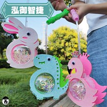 Rabbit Lantern 2021 Christmas Childrens Lanterns Ancient Wind Cartoon Hand Lantern Dinosaur Jade Rabbit Lantern Toy