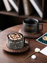 American vintage coffee cup and saucer set European small luxury exquisite Ceramic afternoon tea cup ins mug custom