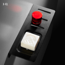Nordic space aluminum black bathroom rack-free soap dish soap tray hotel toilet wall rack
