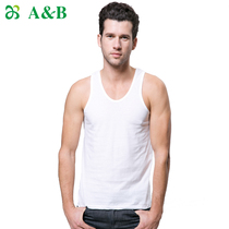 (2pcs)ab mens tank top Cotton silky sports sleeveless tank top ribbed all-match base undershirt 6041
