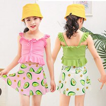 Childrens swimsuit Girl girls split princess skirt Han version CUHK Tong baby girl cute spa swimming gear