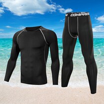 Swimsuit Mens Blouse 50% Professional Anti-Embarrassment Long Sleeve Foam Spa Swimming Pants Equipped Full Body Mens Flat Corner Suit
