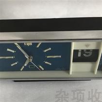 Nostalgic old alarm clock all copper movement Shanghai Diamond machinery alarm clock blue dial with calendar thermometer walking normal