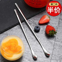 Coffee spoon 304 stainless steel long handle mixing spoon Honey spoon bartending seasoning stick Small spoon Long ice spoon spoon