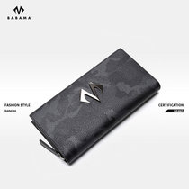 babama camouflavored long wallet handbag handbags 2021 new stylish zipper money clip youth boomer hand bag men