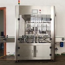 Automatic servo 6 head liquid cream emulsion water filling machine production J line rotary spray pump lid screw lock mechanical equipment