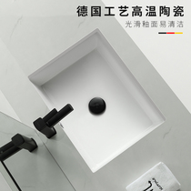 Ceramic square lower basin wash basin embedded washbasin toilet basin household small size wash basin