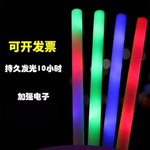 Sponge glow stick electronic colorful glow aid toy party concert wedding lighting annual flash stick