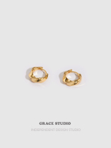 G S New York City Law Twist Twist Metal Small Earrings Women Ins Wind Minimis Refined 100 Hitch Commuter Earrings