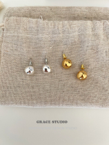 G S small golden ball rugged irregular metal small ball ear nail female ins wind blogger with the same stylish earrings