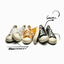 Multi-mouth donkey Donkey Canvas Shoes Men And Women Ulzzang 100 Hitch Candy Cookies Shoes Low Help Retro Couple Board Shoes