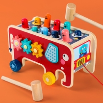 Large playing gopher toy Early childhood education puzzle beating wooden 1 2-3 years old baby parent-child playing mouse