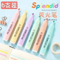 Xin Tai Lou fluorescent marker pen Student single-head double-head large capacity color rough stroke key note number pen Color small fresh candy color light color silver color pen Glitter pen Endorsement artifact