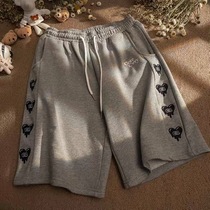 American retro shorts Women summer thin loose straight wide leg slacks Sports Basketball five-point pants womens ins tide