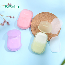 FaSoLa travel portable soap paper disposable mini soap paper carry on cleaning hand soap tablet box students