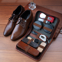 Shoe Polish set big horse brush shoe shine tool set big box shoe oil leather care 11 sets Black