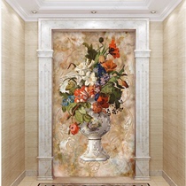 European - style Jane Euro 18D stereo - gallery fresco living room minimal flower vase background wall wallpaper