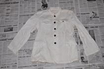 Soviet model new 55 Navy officer cadre three twill cloth white coat 101 factory 58 years have yellow spot