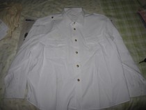 Soviet model has a blemish Navy white long sleeve summer clothes shirt white shirt a suitable height of about 180