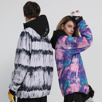 Smyning ski suit couple Korean single-double board ski cardigan hoodie winter windproof and warm adult snow suit