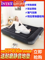 Portable inflatable bed air bed double household size single inflatable mattress thickened outdoor portable bed charge