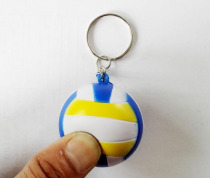 PU sponge simulation volleyball key chain volleyball pendant small volleyball key chain creative volleyball pendant