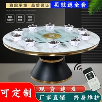 Hot pot table induction cooker integrated marble grain one person person pot Round Table custom hot pot table home dining table