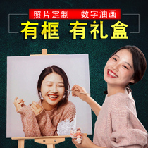 Digital oil painting diy custom character photo filling coloring Hand painting Hand painting portrait painting Oil painting