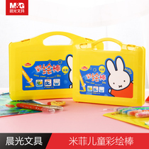 Morning light oil painting stick 36 colors 24 colors 12 rotating crayon water soluble childrens brush set kindergarten color pen dazzling color painting washable baby oil pen safe