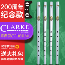 UK Clark 200th Anniversary ClarkeD Tune C Tin Flute Beginner Irish Whistle
