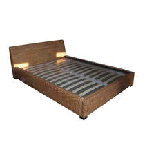 Minimalist Large Rattan Bed Hotel Bedrooms REAL VINE WOVEN LARGE BED SUITE COMBINED DOUBLE VINES-BED FOLK CUSTOMS