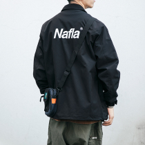 Japanese tide retro trend brand casual versatile coach jacket mens 2022 new lapel jacket couple loose top tide