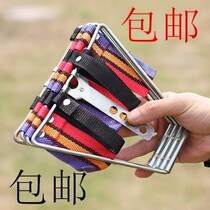 Folding stool portable small bench fishing stool train outdoor simple fashion mini steel wire stool pedicure horse