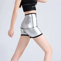 Sweat clothing womens suit thin short sleeve shorts control heavy hair sweating clothing drop body fever Capri pants gym explosion sweat suit