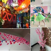 Simulation peach flower peach petals rose decorative flower fake flower plastic flower DIY small flower cloth flower fake plum blossom