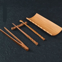 Bamboo tea is a three-piece Chinese handmade tea clip tea needle teaspoon tea tea six gentlemen