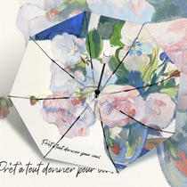 Japan CK Parasol Female double layer super strong sun protection UV small portable automatic rain and rain umbrella