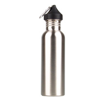 Single layer stainless STEEL THERMOS BOTTLE COVER Outdoor HIKING CYCLING MOUNTAINEERING METAL 750ML SPORTS LARGE mouth water cup cover