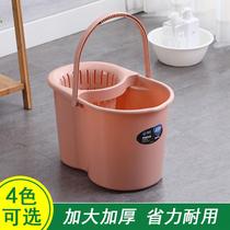 Household plastic mop bucket manual old-fashioned floor mop bucket squeezed bucket bucket hand pressed single bucket