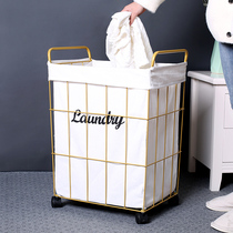 Dirty Laundry Basket Laundry Basket Seminal Minimalist Home Clothing Toy Containing Basket Bathroom iron Art with cover Dirty Clothes