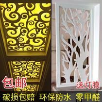 Customized Hollow Board Carved Partition Glacing Decorative Screen House Design Entry Guest Restaurant Cut Wood