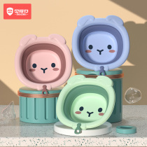 Children's foldable washbasin 3 newborn baby wash face wash fart basin portable baby special washbasin small basin 2