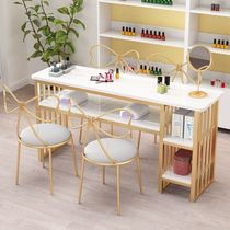  Nail art table and chair set net red simple single double workbench European-style economical nail shop chair ins style